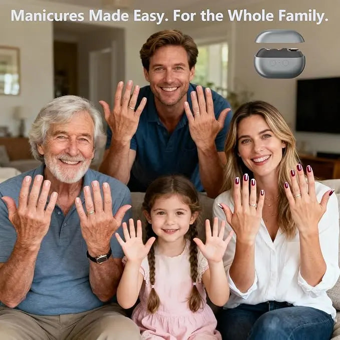 3-in-1 Electric Nail Clipper & Polisher – Automatic Nail Trimmer with LED Light, Safe Nail Grinder for Adults & Kids