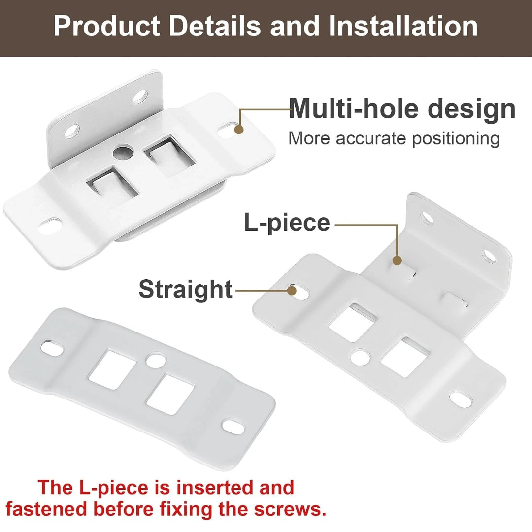 10 Pack Quick Fitting Furniture Joint Bracket with Screws