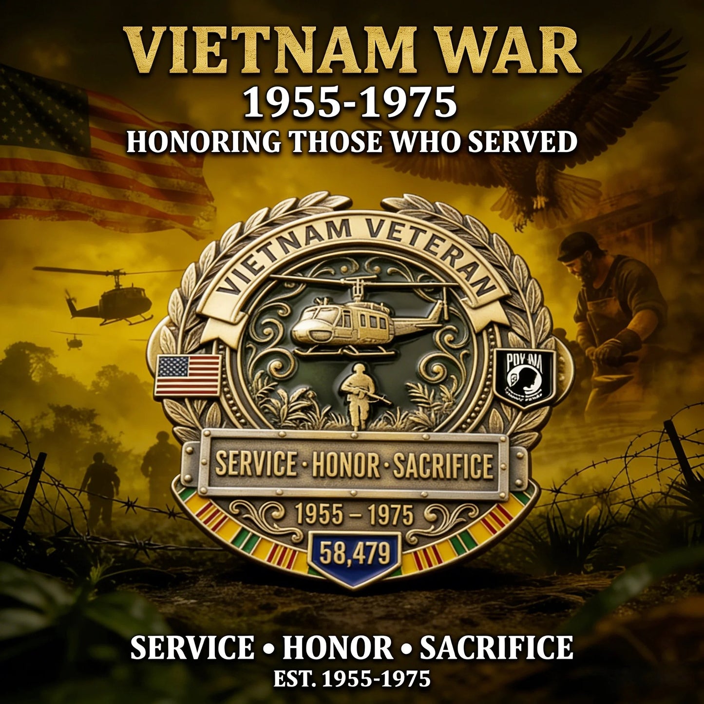 🎖️Vietnam Veteran Honor Commemorative Pin