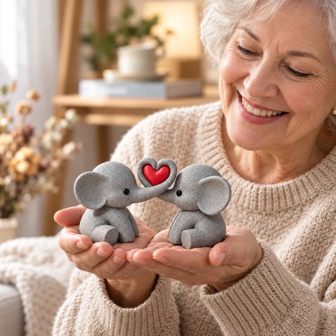 ๐ Elephant Couple Heart Decor โ A Sweet Symbol of Love & Togetherness