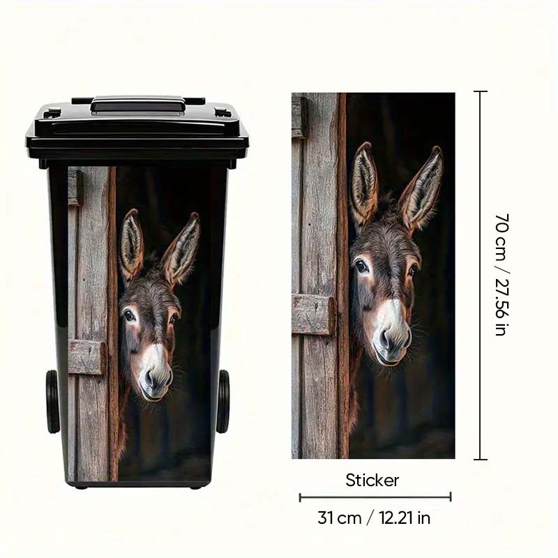 š® Highland Cow Floral Trash Can Sticker