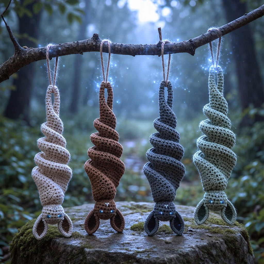🦇 Crochet Bat Wind Spinner DIY Kit