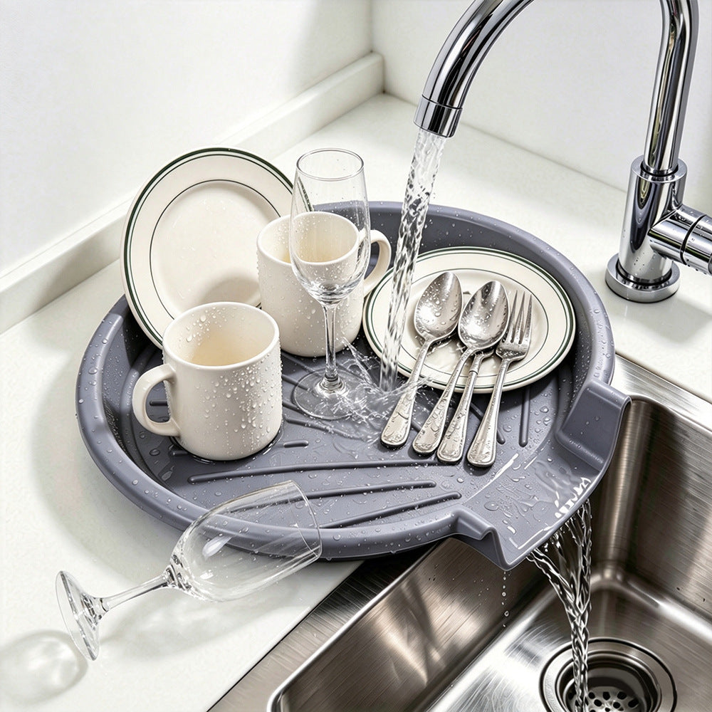 Collapsible Colanders with Self-Draining Base