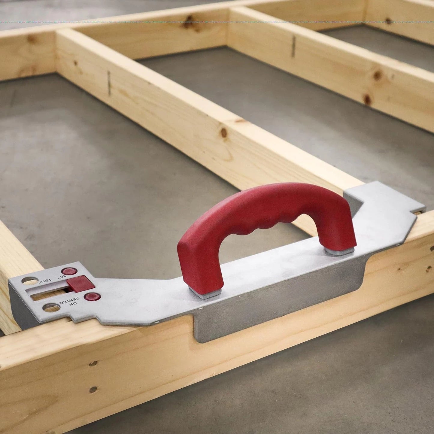 TYIIPLUS™ 16" On-Center Stud Layout Tool | Adjustable Aluminum Framing Jig with Comfort Grip Handle