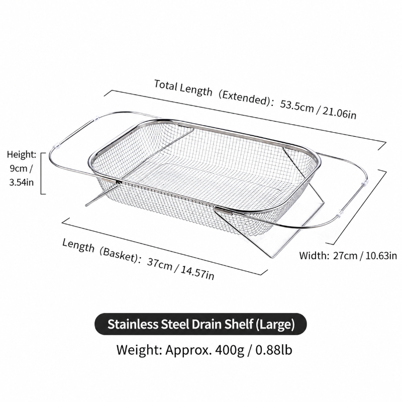 🔥Expandable Over-the-Sink Colander Basket – Wash, Drain & Dry with Ease