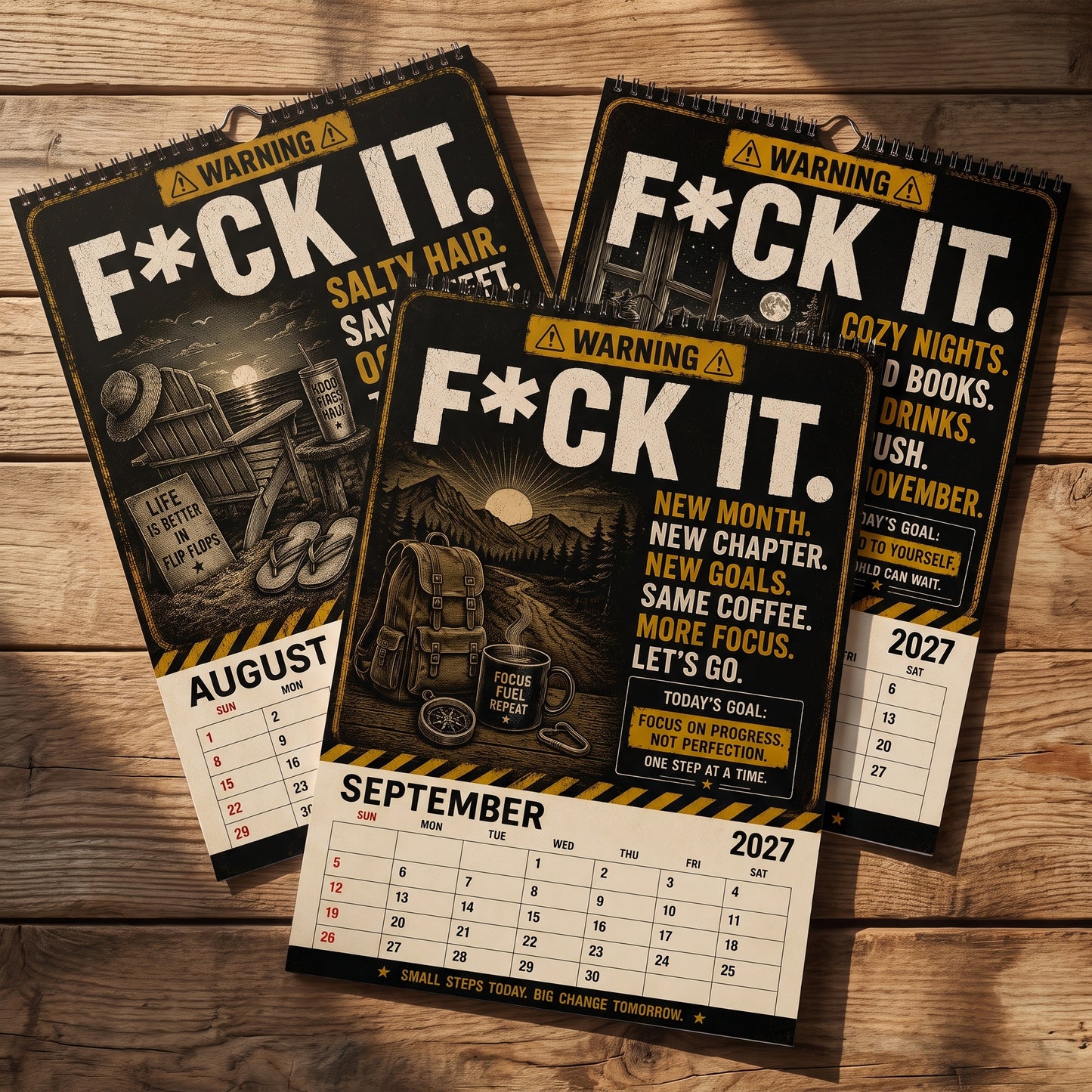2027 F*CK IT. Funny Wall Calendar – 12-Month Sarcastic Calendar for Men | Designed by Isabel Kline | TYIIPLUS™