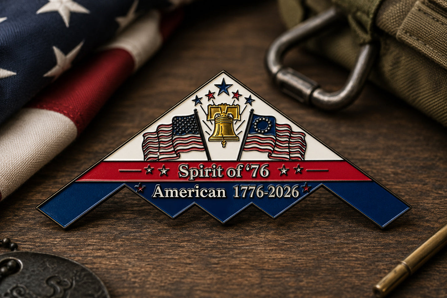 Spirit of ’76 B-2 Stealth Bomber Replica Collectible – 250th Anniversary Patriotic Display Piece