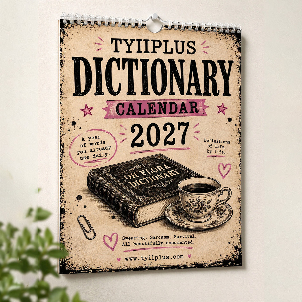 TYIIPLUS 2027 Dictionary Wall Calendar – Definitions of Life, By Life