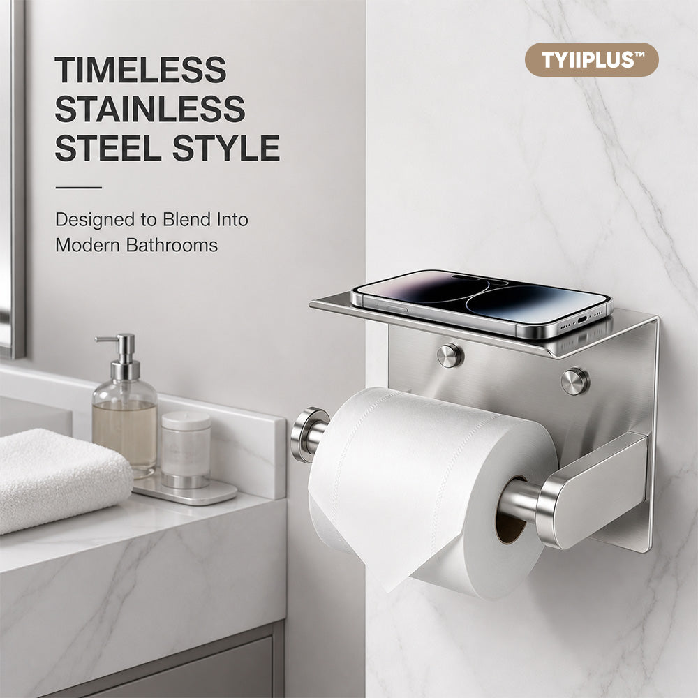 TYIIPLUS™ Toilet Paper Holder with Shelf