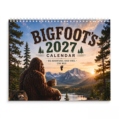 🦶Bigfoot's 2027 Calendar - Funny Sasquatch Wall Calendar