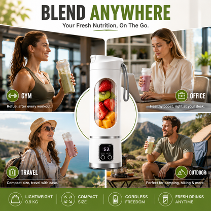 Portable USB Blender with LED Display - Perfect for Smoothies & Juices