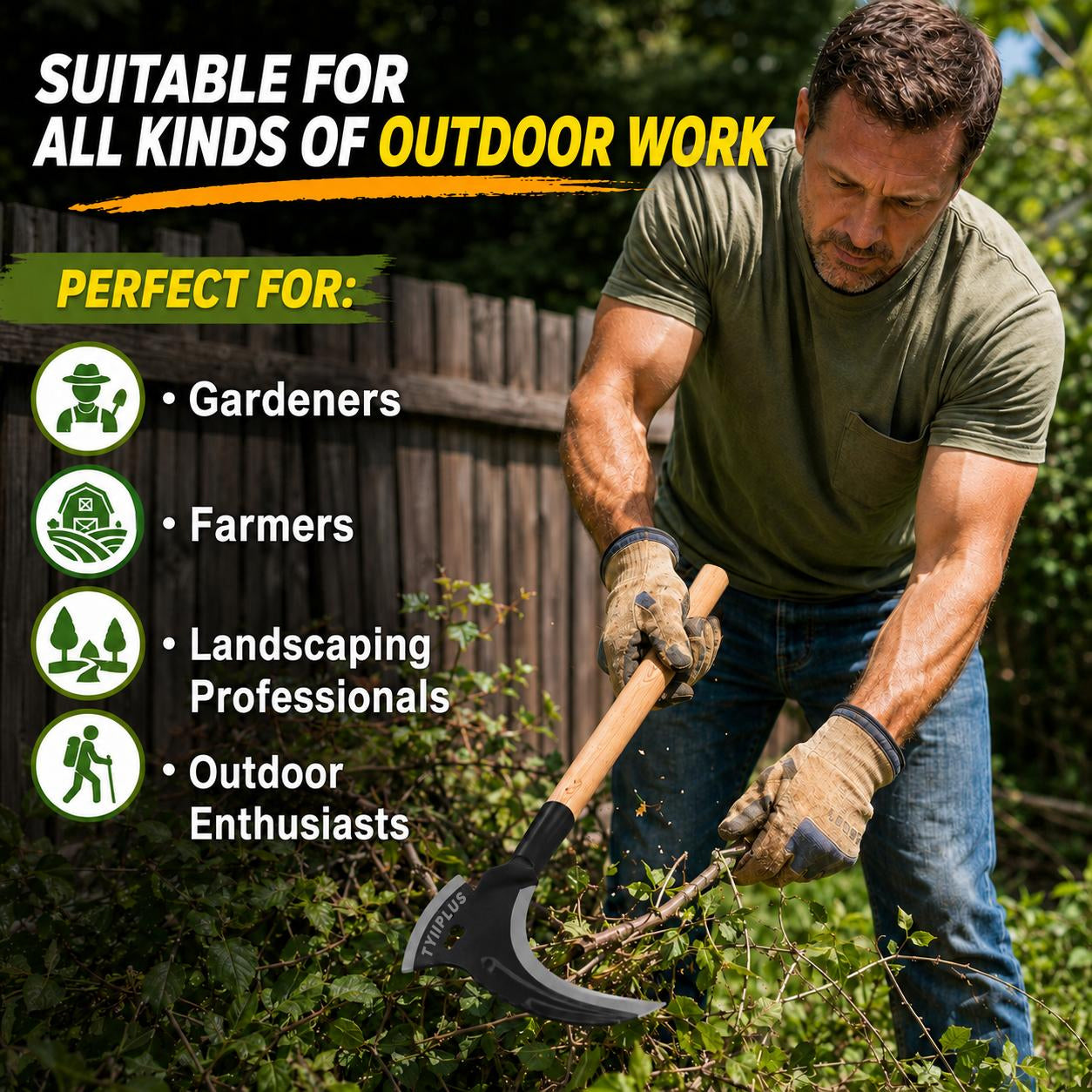 TYIIPLUS™ 2-in-1 Garden Clearing Sickle & Brush Cutter