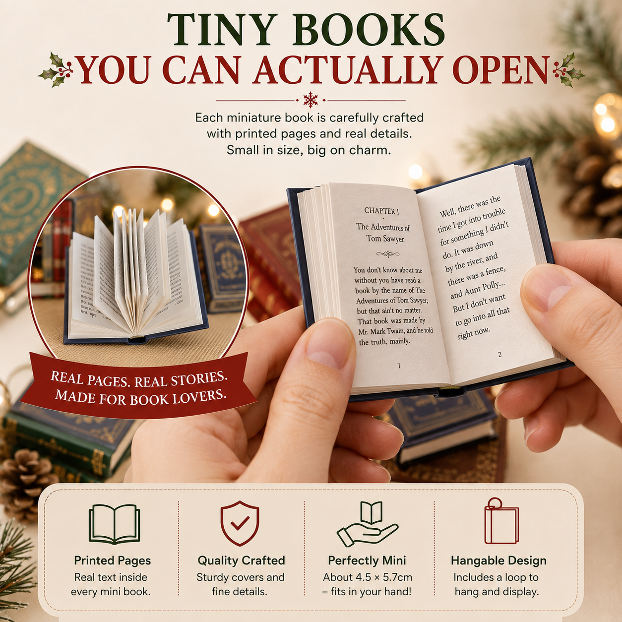 📚 25-Day Mini Book Advent Calendar – A Book Lover's Christmas Countdown