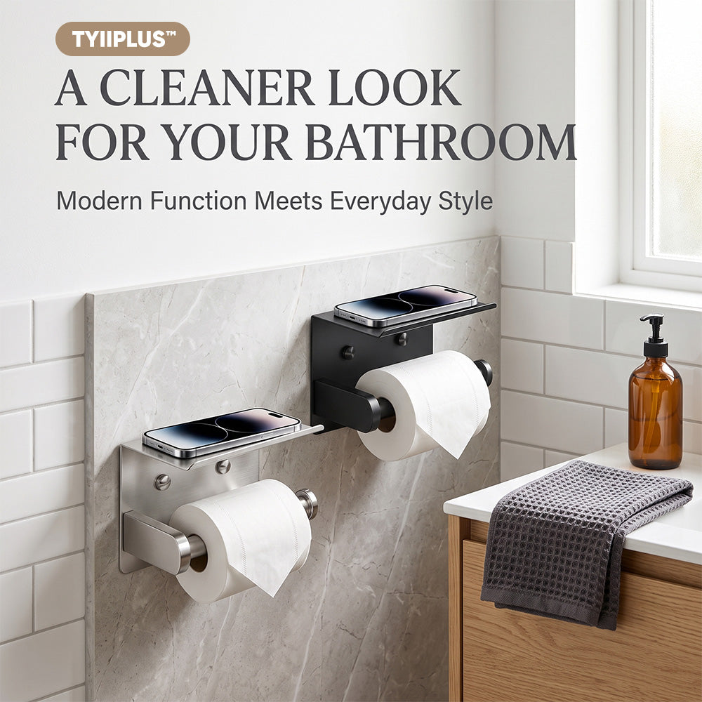 TYIIPLUS™ Toilet Paper Holder with Shelf