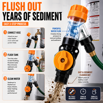 🔥 50% OFF TODAY | Water Heater Flush Kit – Remove Sediment & Restore Flow