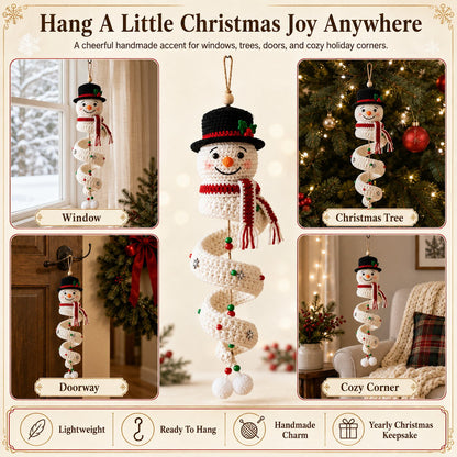 ☃️ Crochet Snowman Spiral Ornament DIY Kit
