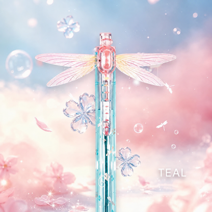 Gleaming Wings Dragonfly Pen in Teal