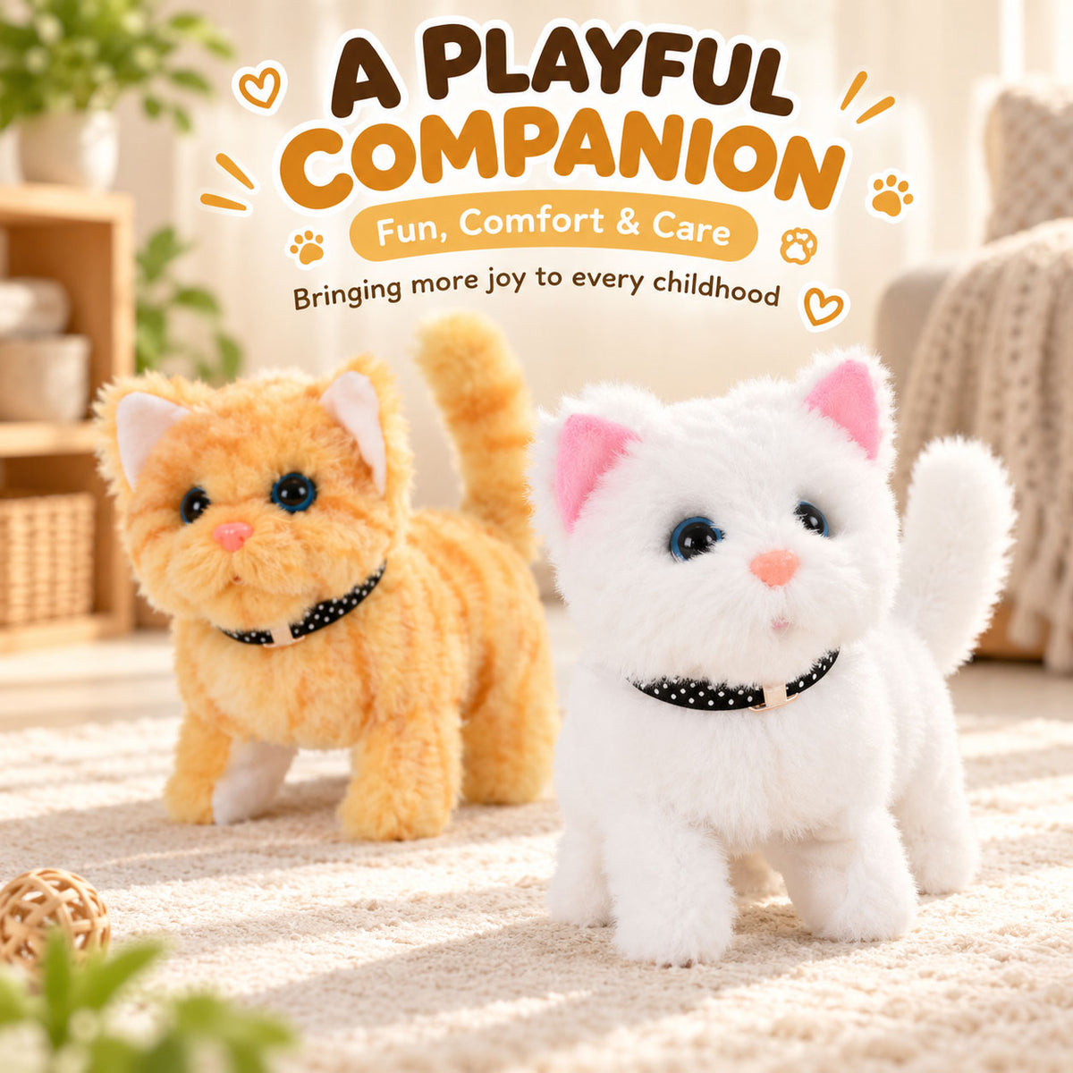 Electric Interactive Plush Kitten Toy