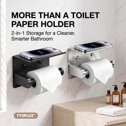 TYIIPLUS™ Toilet Paper Holder with Shelf