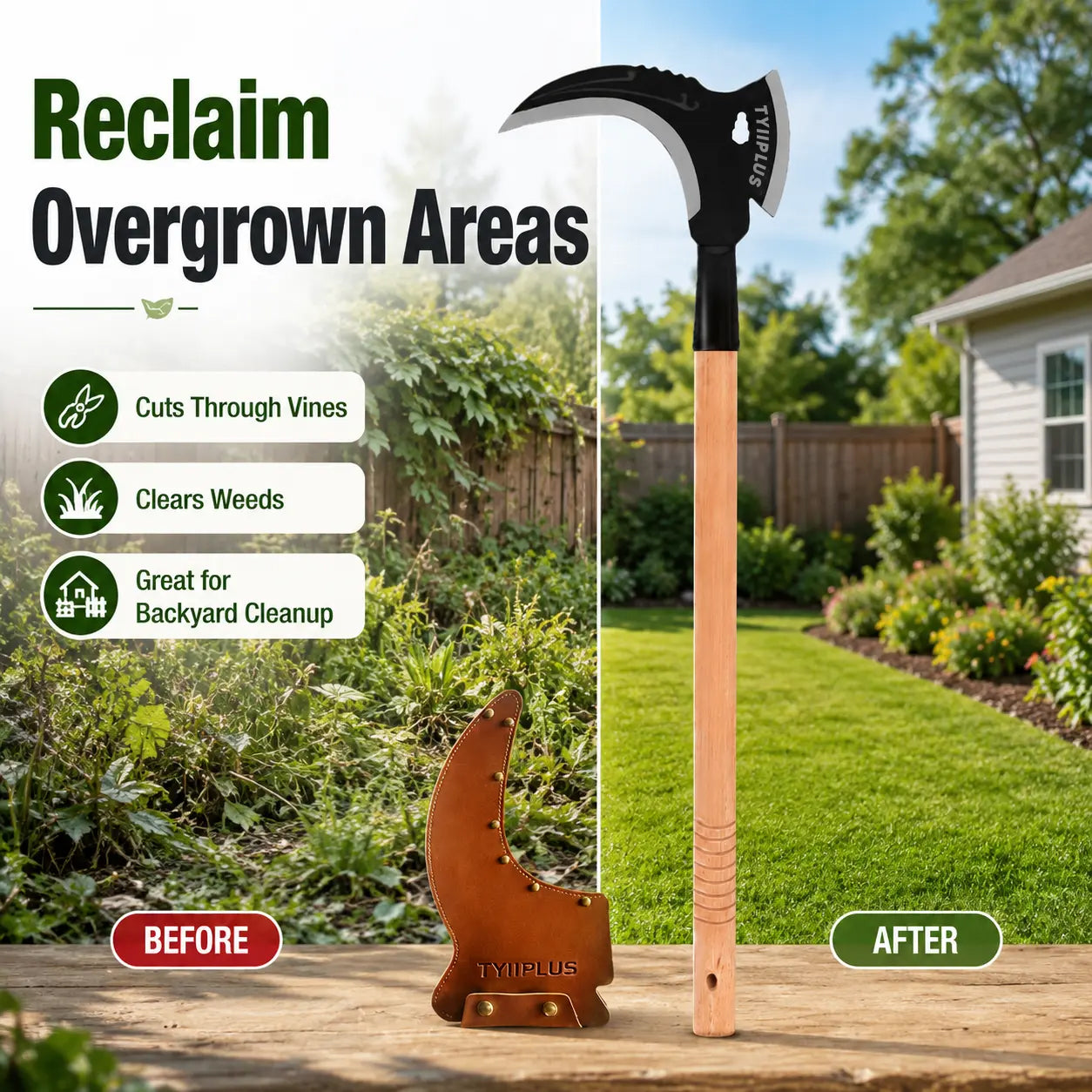 TYIIPLUS™ 2-in-1 Garden Clearing Sickle & Brush Cutter