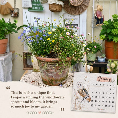 Plantable Wildflower Calendar 2027 – Seed Paper Desk Calendar