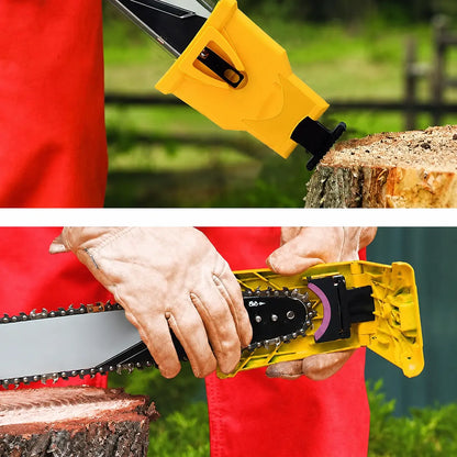 TYIIPLUS™ Portable Bar-Mounted Chainsaw Sharpener – Fast Chain Sharpening Tool for 14"–20" Chainsaws