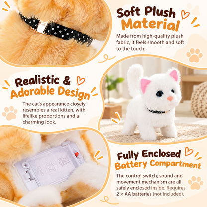 Electric Interactive Plush Kitten Toy