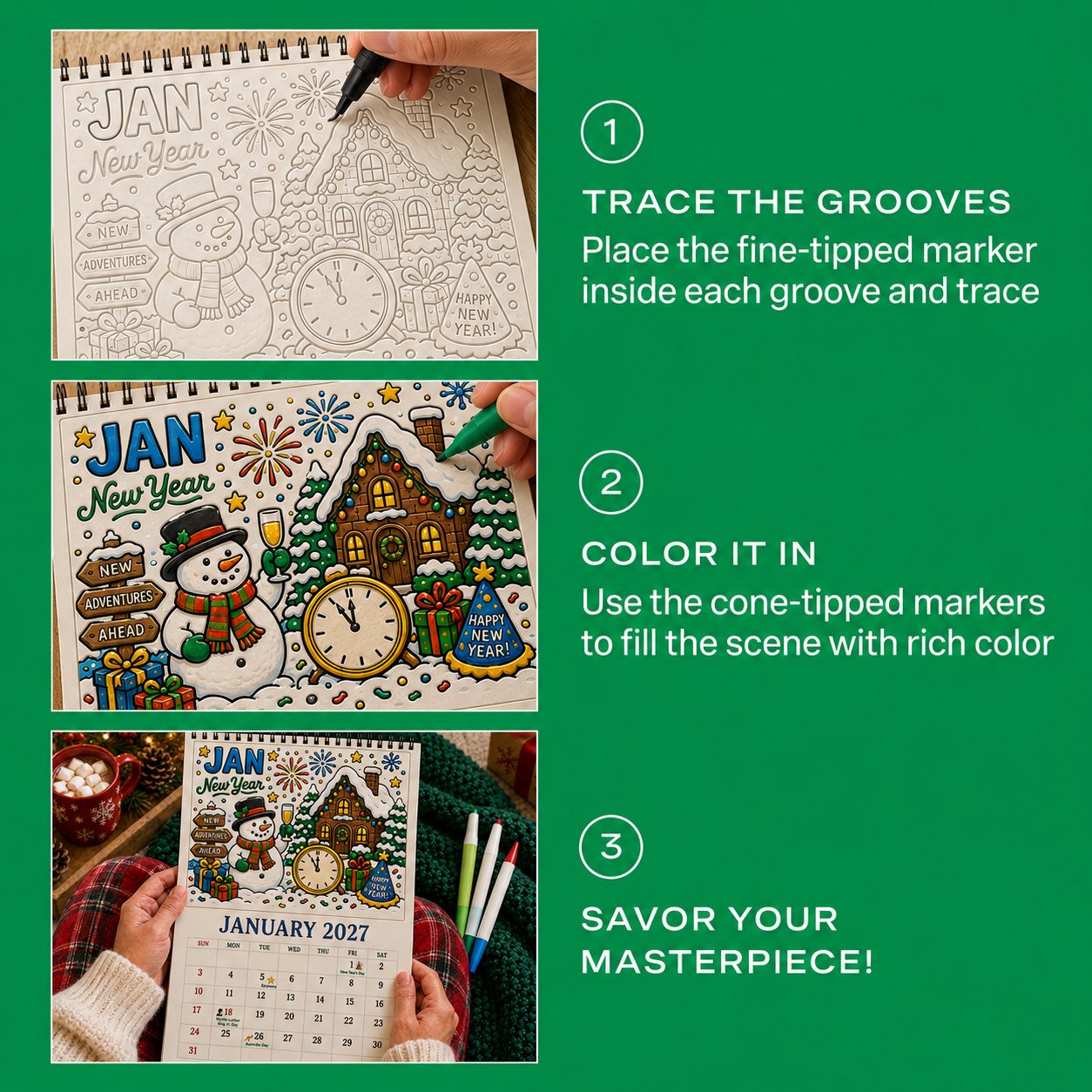 🎨Color Your Year 2027: Creative Coloring Calendar📅