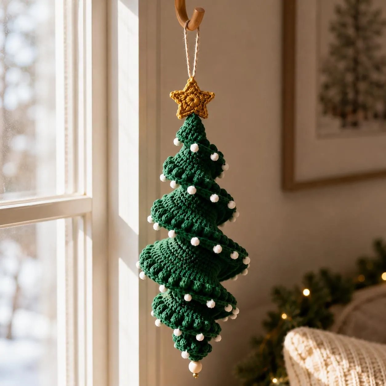☃️ Crochet Snowman Spiral Ornament DIY Kit