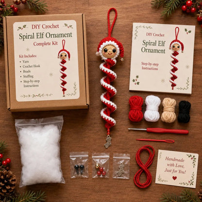 ☃️ Crochet Snowman Spiral Ornament DIY Kit