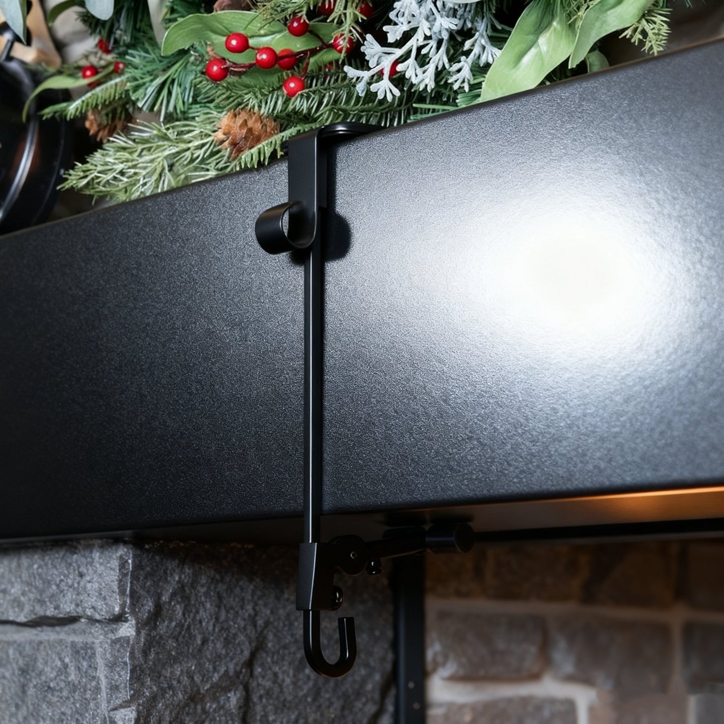 2-in-1 Garland and Fireplace Stocking Hanger