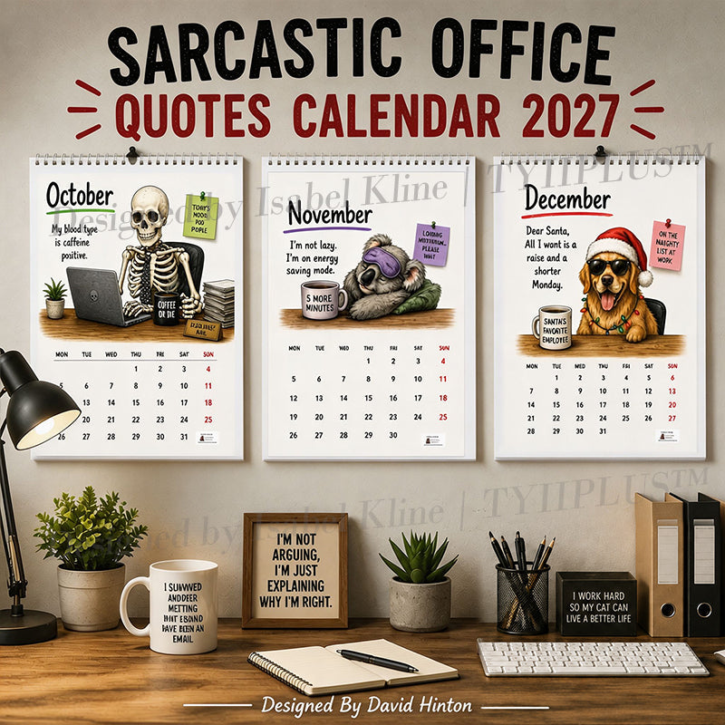 😏 Sarcastic Office Quotes 2027 Wall Calendar