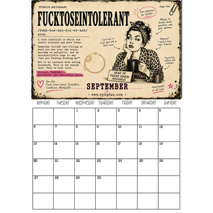 TYIIPLUS 2027 Dictionary Wall Calendar – Definitions of Life, By Life