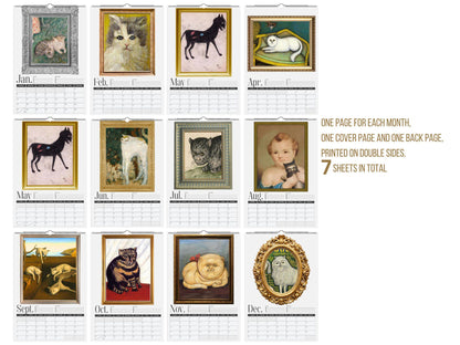 Very Bad Cat Art Wall Calendar 2027