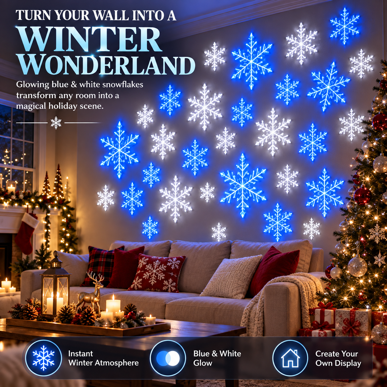 ❄️TYIIPLUS LED Snowflake Wall Light Set (12 Pcs)