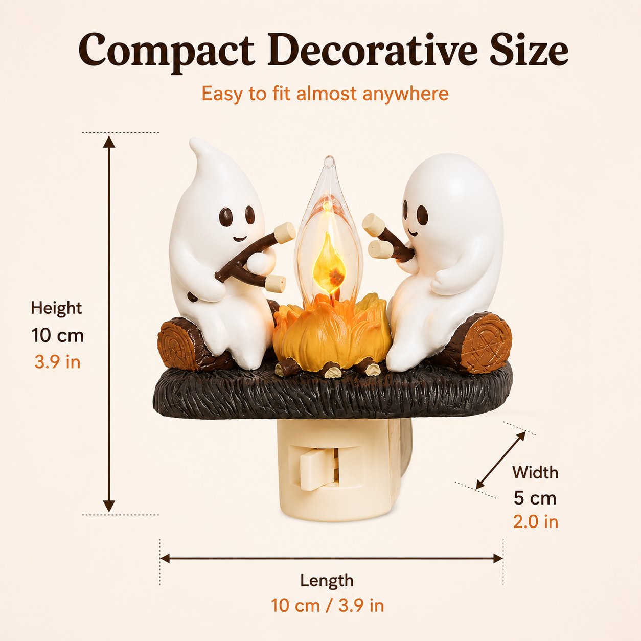 👻Cute Ghost Campfire Halloween Nightlight🔥