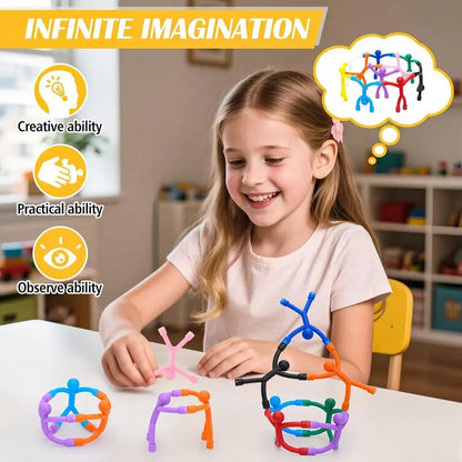 🔥Free Shipping🔥Magnetic Fidget People Toys – 10PCS Flexible Sensory Building Magnets for Kids & Adults