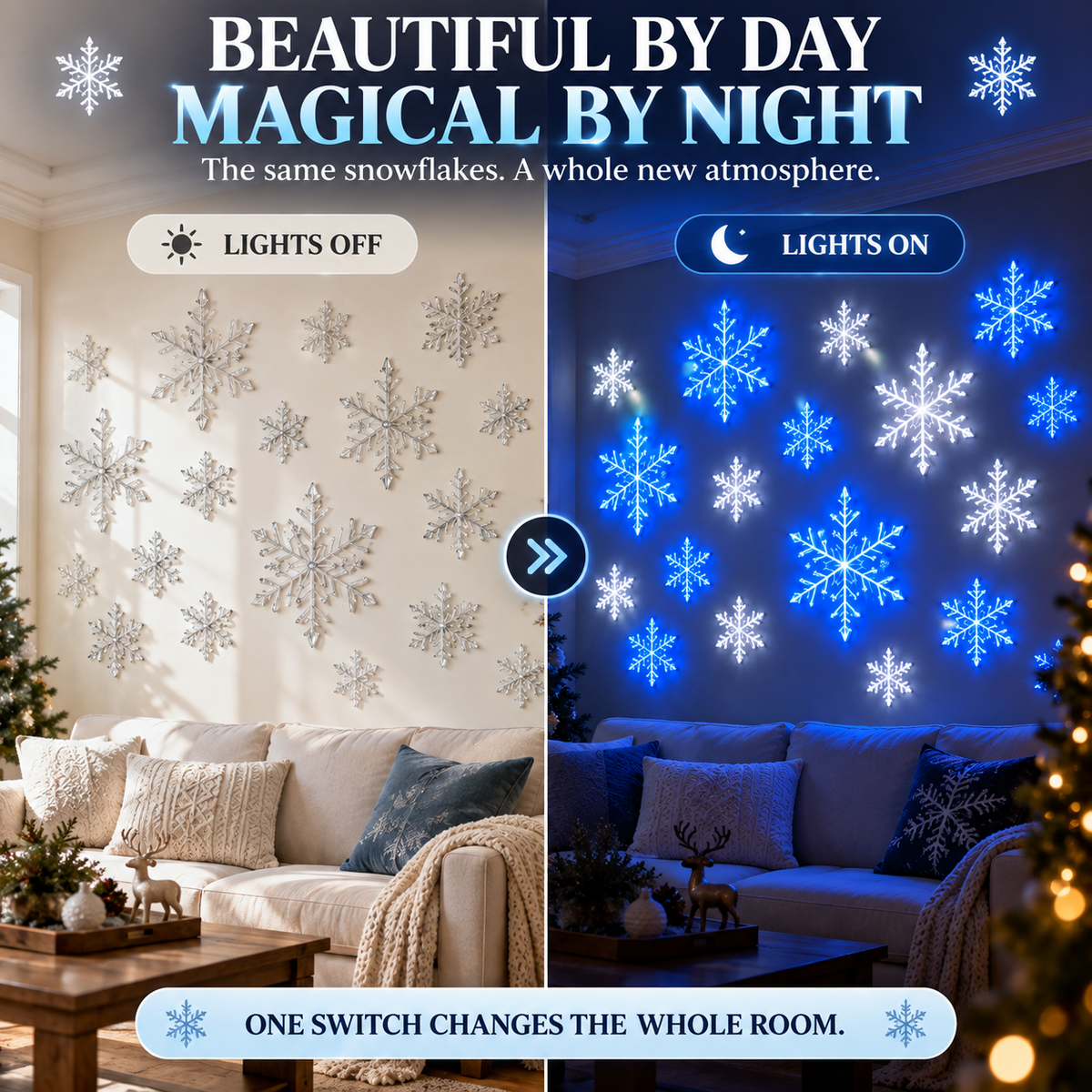 ❄️TYIIPLUS LED Snowflake Wall Light Set (12 Pcs)