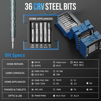 TYIIPLUS 55 in 1 Magnetic Screwdriver Set, Cube Tool Kit