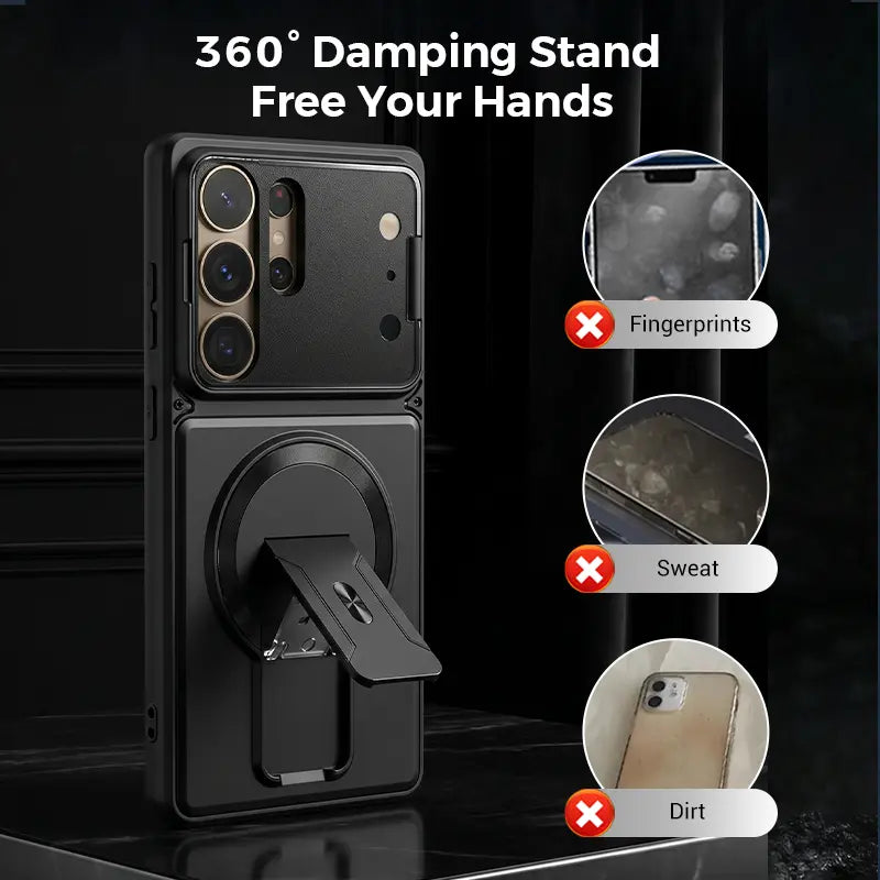 TYIIPLUS™ Magnetic Kickstand Phone Case forS Series – Shockproof Slim Case with Camera Lens Protection & Hidden Stand