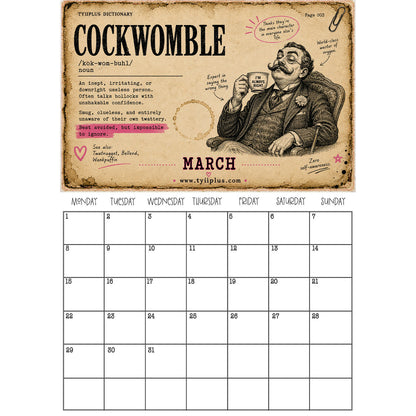 TYIIPLUS 2027 Dictionary Wall Calendar – Definitions of Life, By Life