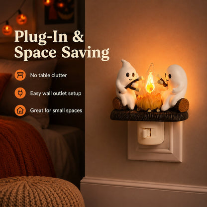 👻Cute Ghost Campfire Halloween Nightlight🔥