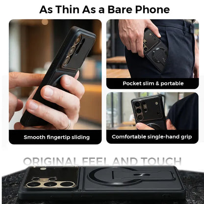 TYIIPLUS™ Magnetic Kickstand Phone Case forS Series – Shockproof Slim Case with Camera Lens Protection & Hidden Stand