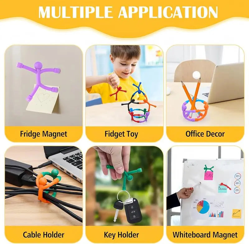 🔥Free Shipping🔥Magnetic Fidget People Toys – 10PCS Flexible Sensory Building Magnets for Kids & Adults