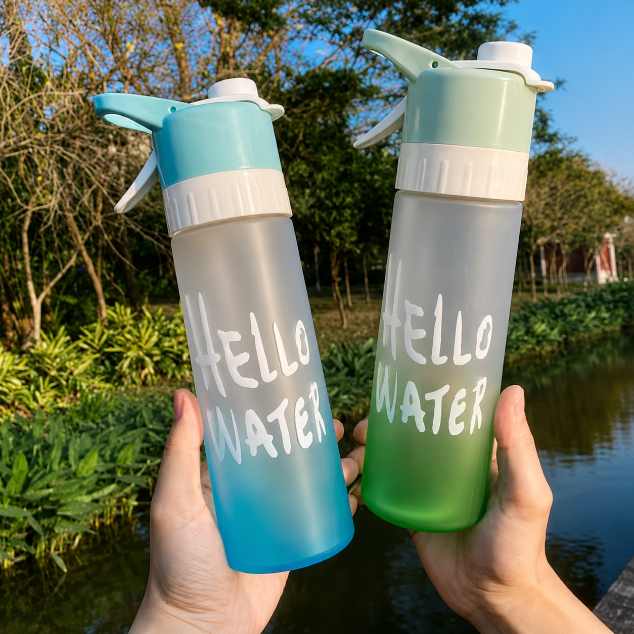 2-in-1 Hydration Bottle — Drink & Cool Down Without Carrying Extra Gear