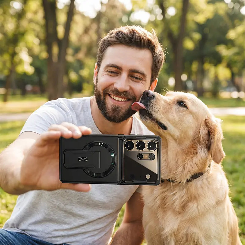 TYIIPLUS™ Magnetic Kickstand Phone Case forS Series – Shockproof Slim Case with Camera Lens Protection & Hidden Stand