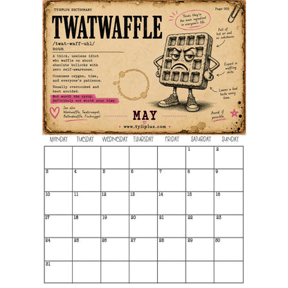 TYIIPLUS 2027 Dictionary Wall Calendar – Definitions of Life, By Life