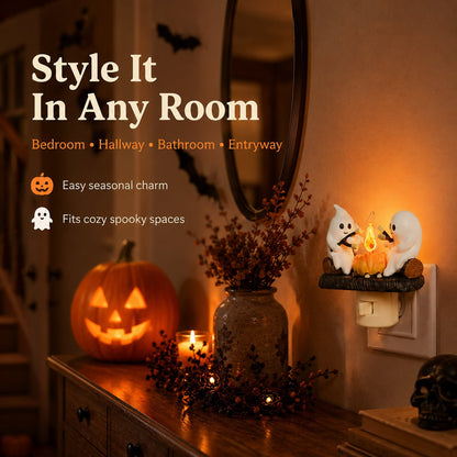 👻Cute Ghost Campfire Halloween Nightlight🔥
