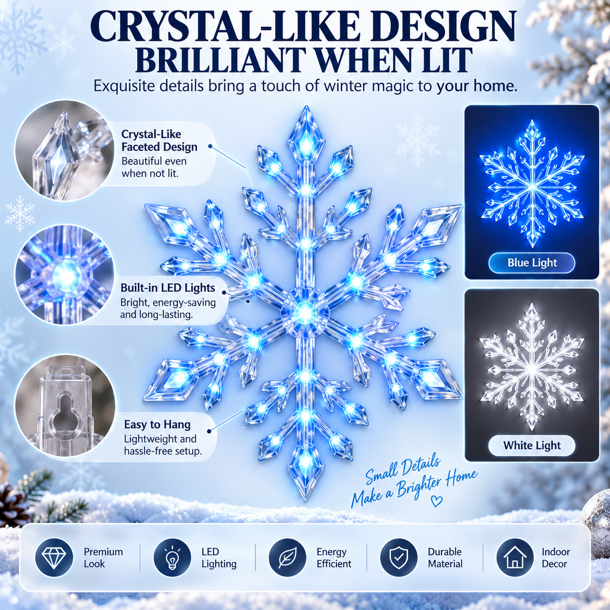 ❄️TYIIPLUS LED Snowflake Wall Light Set (12 Pcs)