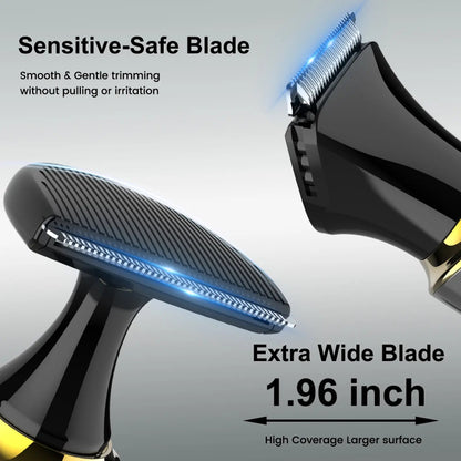 4-in-1 Men's Electric Back Shaver & Body Groomer | Waterproof USB Trimmer